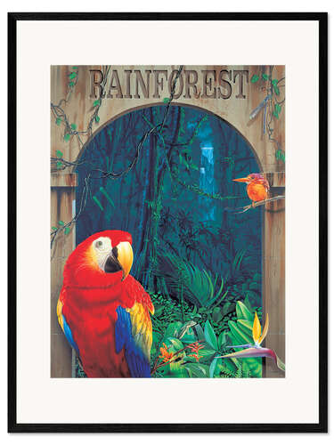 Impression artistique encadrée Rainforest