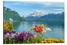 Magnettafel Genfer See im Frühling