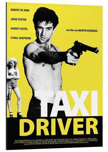 Tableau en aluminium Taxi Driver (allemand)