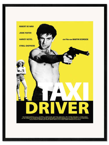 Impressão artística com moldura Taxi Driver (alemão)