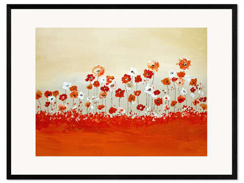 Ingelijste kunstdruk Happy Flowers