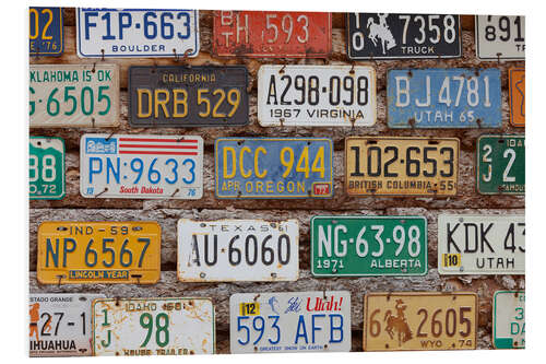 Foam board print Car Plates