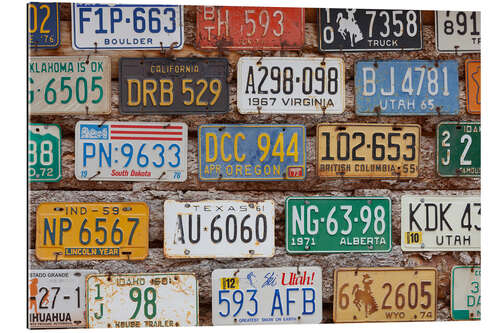 Tableau en plexi-alu Car Plates