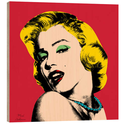 Wood print Marilyn Monroe II