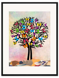 Gerahmter Kunstdruck Baum