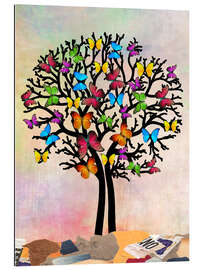 Tableau en plexi-alu Arbre à papillons