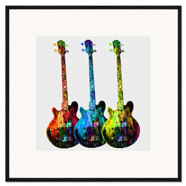 Plakat artystyczny premium w ramie Guitars