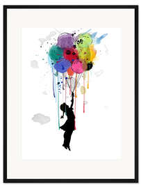 Gerahmter Kunstdruck Ballon-Tropfen