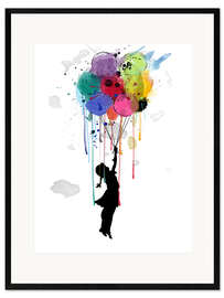 Plakat artystyczny premium w ramie Drips balloon