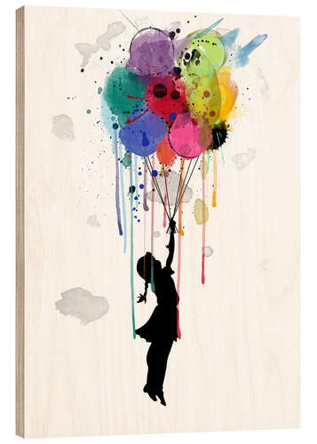 Wood print Drips balloon