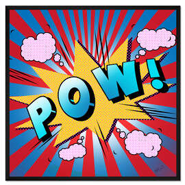 Gerahmter Kunstdruck Pow Pop Art