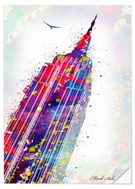 Sticker mural Empire State Building, multicolore