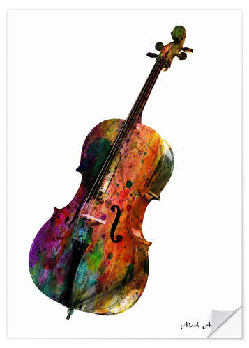 Sticker mural Violoncelle