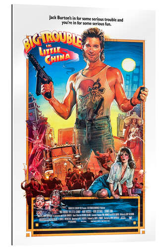 Quadro em plexi-alumínio As aventuras de Jack Burton nas garras do mandarin (inglês)