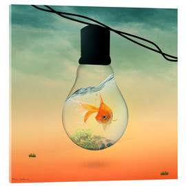 Acrylglasbild  Glühbirnen-Goldfisch - Mark Ashkenazi