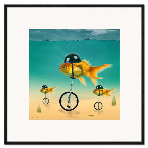 Framed art print gold fish