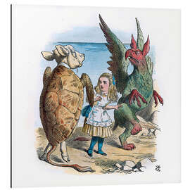Magnettafel Gryphon und die Scheinschildkröte tanzen um Alice