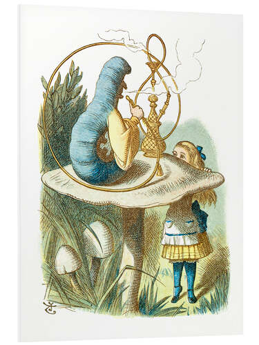 PVC print Alice and the Caterpillar