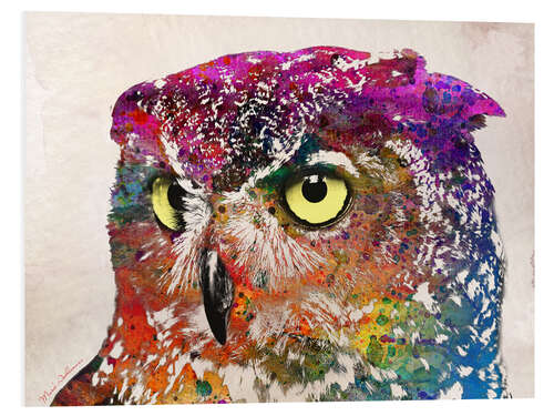 Quadro em PVC owl drowing