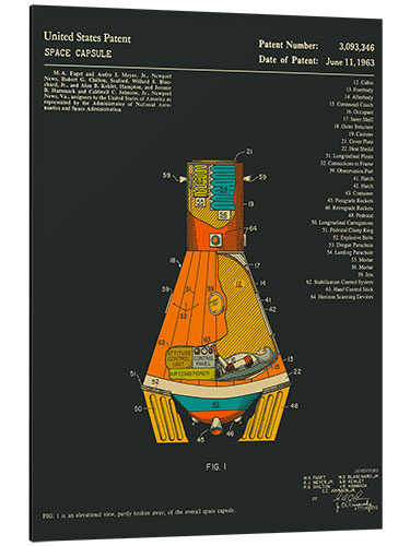 Aluminiumsbilde Space Capsule Patent (1963)