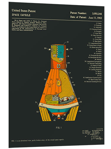 Hartschaumbild Raumkapsel Patent (1963)