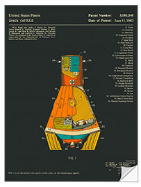 Muursticker Space Capsule Patent (1963)