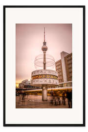 Gerahmter Kunstdruck Weltzeituhr Berlin