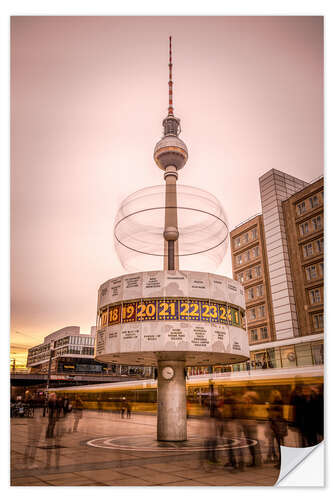 Selvklæbende plakat World Timer Berlin