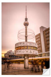 Självhäftande poster World Timer Berlin