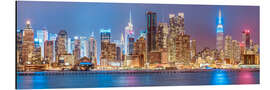 Aluminium print New York City Neon Colors Skyline