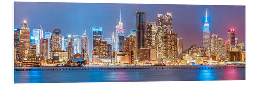 PVC-tavla New York City Neon Colors Skyline