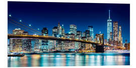 Foam board print New York illuminated Skyline