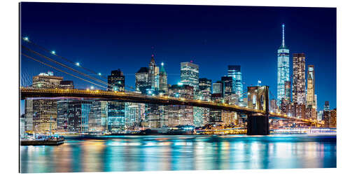 Gallery print New York illuminated Skyline