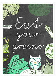 Wall print  Eat your greens - GreenNest
