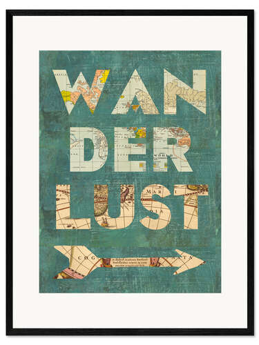 Impression artistique encadrée Wanderlust