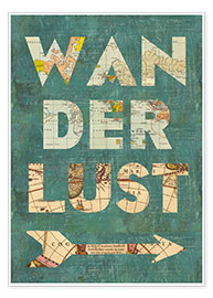 Wall print  Wanderlust - GreenNest