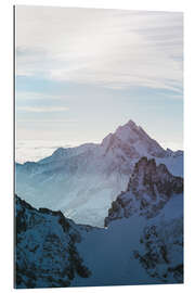 Gallery print Fleckistock mountain peak above cloudscape  View from Titils mountain peak, Lucerne, Switzerland