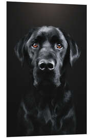 Foam board print Black Labrador Portrait