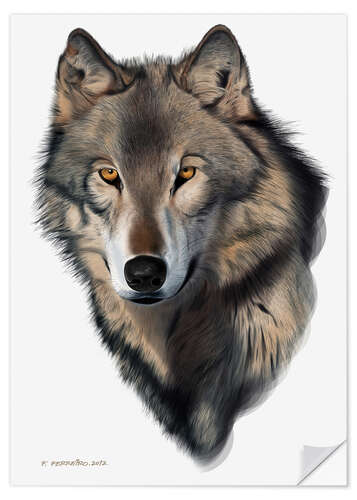 Wandsticker Wolf