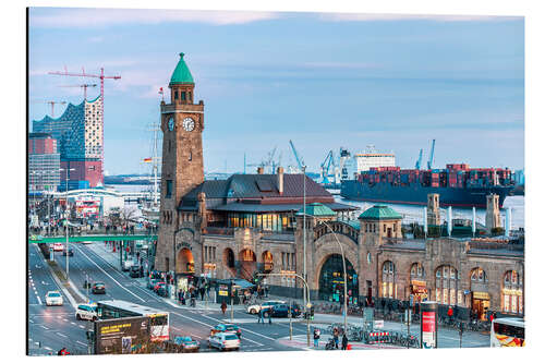 Aluminium print Hamburg, St.Pauli Piers