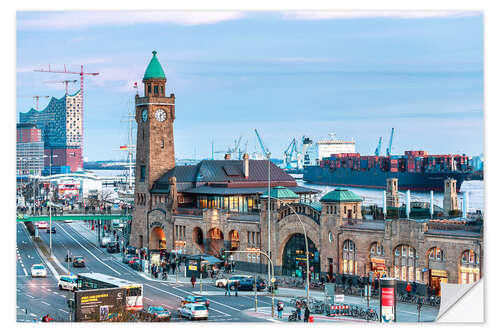 Selvklebende plakat Hamburg, St.Pauli Piers