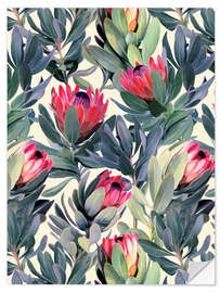 Naklejka na ścianę Painted Proteas