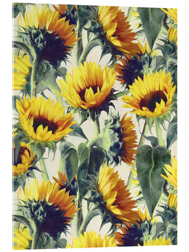 Acrylic print Sunflowers forever