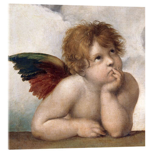 Acrylic print Sistine Madonna (detail Engel)