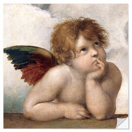 Sticker mural Sistine Madonna (detail Engel)