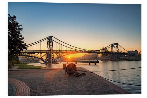 Bilde på skumplate Kaiser Wilhelm Brücke Wilhelmshaven at sunrise