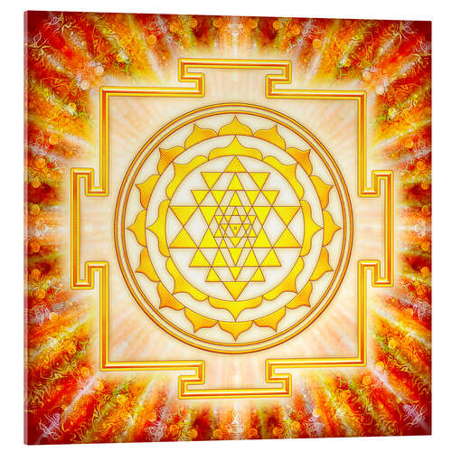 Acrylic print Sri Yantra - artwork light