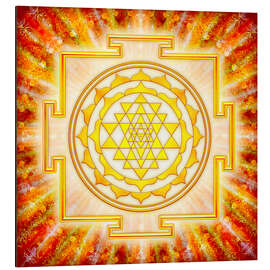 Aluminium print Sri Yantra - Artwork light