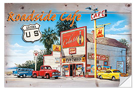 Selvklebende plakat Arizona Roadside Cafe