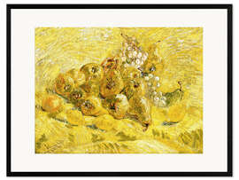 Impresión de arte enmarcada Quinces, Lemons, Pears and Grapes